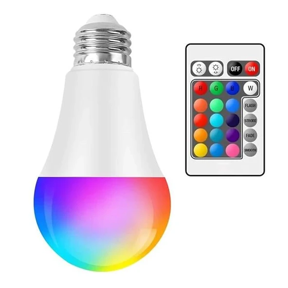 Ledx AL-LL9RGB 9 Watt Kumandalı 800 Lumen RGB Işık E27 Led Ampul ürün görseli