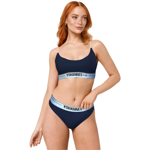 Yohannes Club, Kadın Pamuklu İç Çamaşırı Takımı ( Bralet- Lastik Kemerli Bikini), Renk Seçenekli - Resim 9