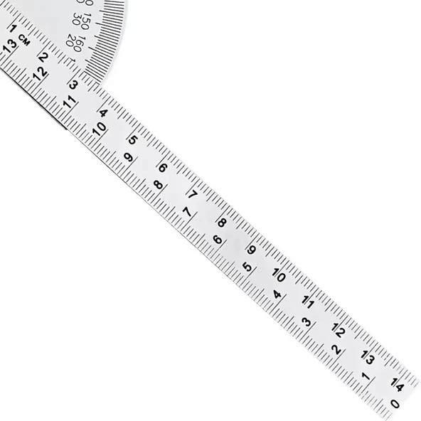 90x150 Mm Paslanmaz Çelik 180° Derece Çok Fonksiyonlu Marangoz Aleti Gönye Açı Ölçer Cetvel İletki - Resim 4
