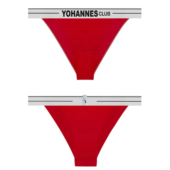 Yohannes Club, Kadın Pamuklu İç Çamaşırı Takımı (Üçgen Sütyen- Lastikli Brazilian Külot) - Resim 3