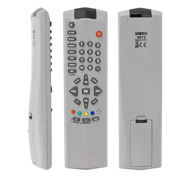 Arçelik-Beko 14.1 Şase Ok'li Beyaz TV Kumandası ürün görseli 1