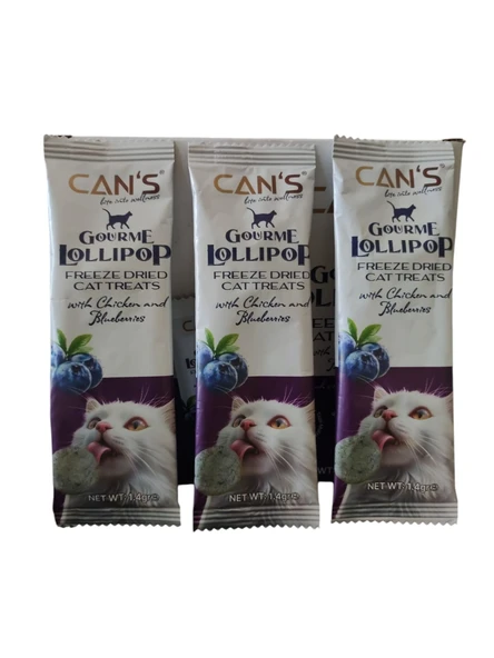 CANS Gourme Lollıpop  Tavuk ve Yaban Mersinli  15 adet - Resim 2