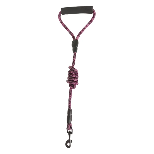 Köpek Göğüs Tasma Seti Dalga Desenli 2 cm*40-58 cm Mor-Pembe - 2
