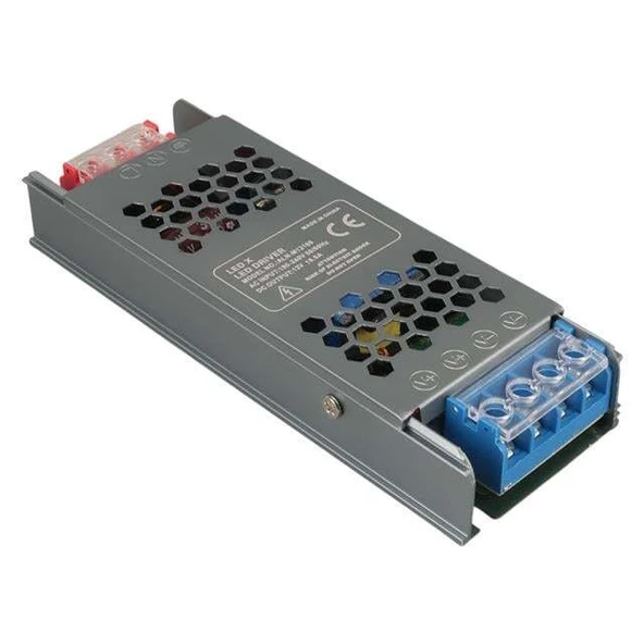 Ledx ALN-M12165 12 Volt 16.5 Amper 72X24X12Mmultra Slim Metal Kasa Adaptör - 1