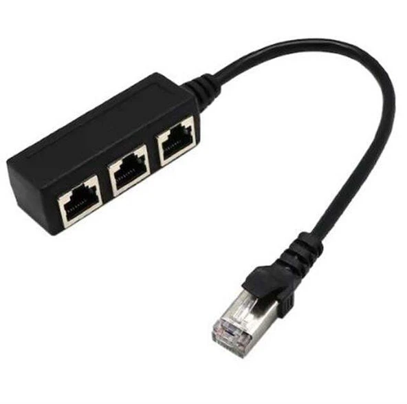 PowerMaster PM-25007 Ethernet RJ45 3'lü Dağıtıcı Splitter - 1