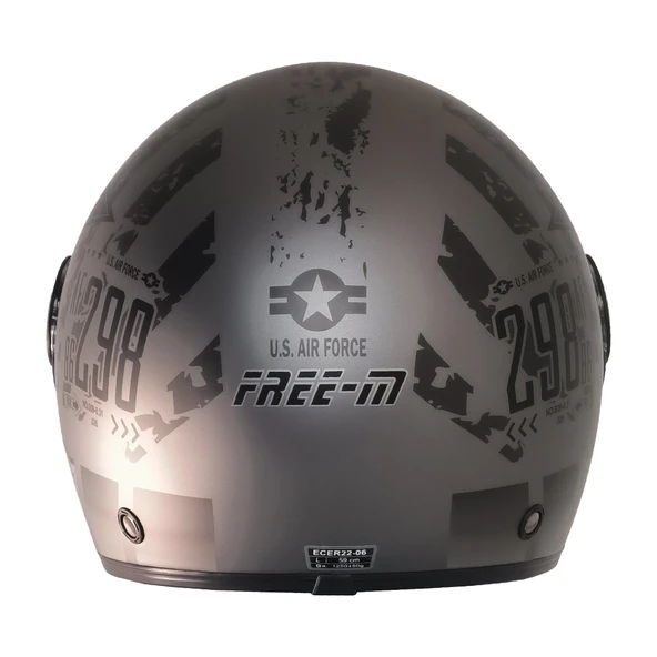 Free-M 612 Rebo Açik Güneş Vizörlü Motosiklet Kaskı - Resim 3