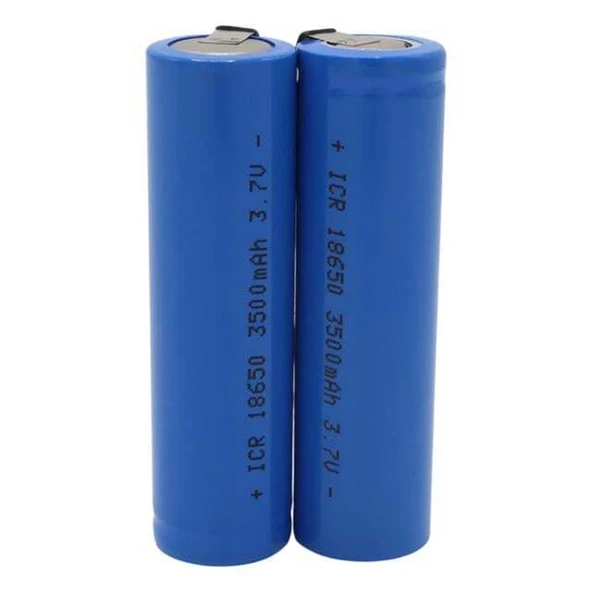 Powermaster 3.7 Volt 3500 mAh Lityum Li-iOn Başlıksız Puntalı 2'li Paket Pil - 1
