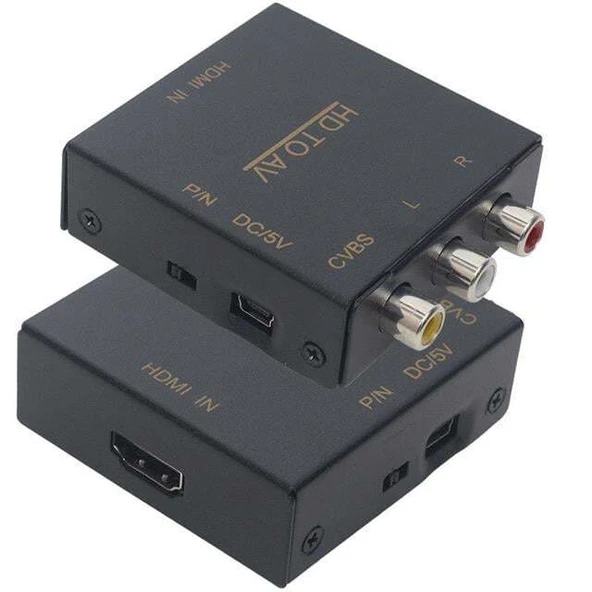 Powermaster PM-33523 Metal Kasa HDMI To Rca Av Çevirici Adaptör - 2