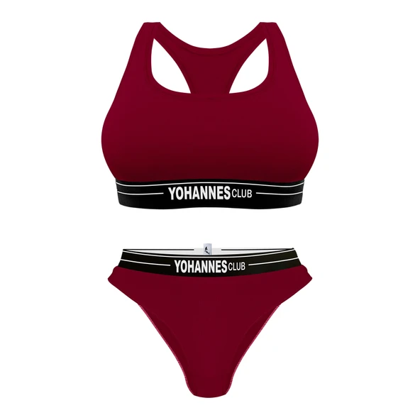 YohannesClub, Kadın Pamuklu İç Çamaşırı Takımı (Büstiyer-Kemerli Brazilian Külot) Renk Seçenekli - Resim 3