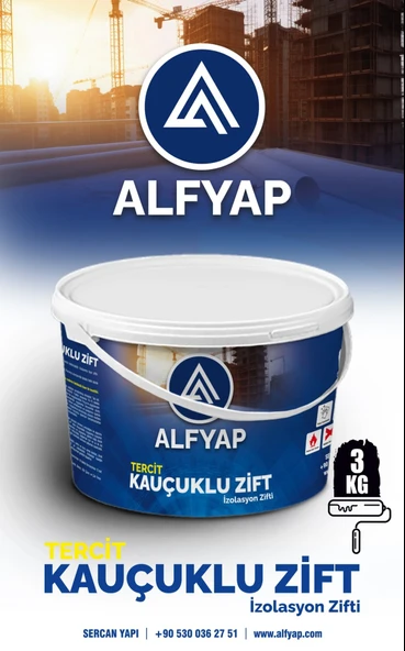 ALFYAP Kauçuklu Zift İzolasyon Zifti 3 Kg ürün görseli