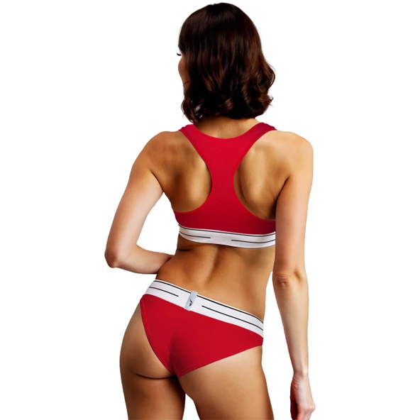 YohannesClub, Kadın Pamuklu İç Çamaşırı Takımı (Büstiyer-Kemerli Brazilian Külot) Renk Seçenekli - Resim 12