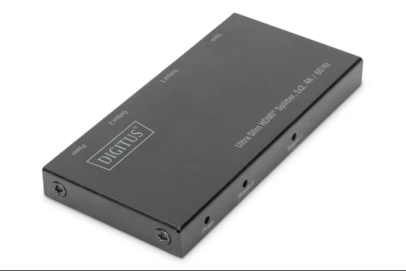 Digitus Ultra İnce 2 Port'lu HDMI Çoklayıcı, 4K/60Hz HDR, HDCP 2.2, 18 Gbps, elektrik beslemesi Micro USB<br>
Digitus Ultra Slim HDMI Splitter, 1x2, 4K/60Hz HDR, HDCP 2.2, 18 Gbps, Micro US