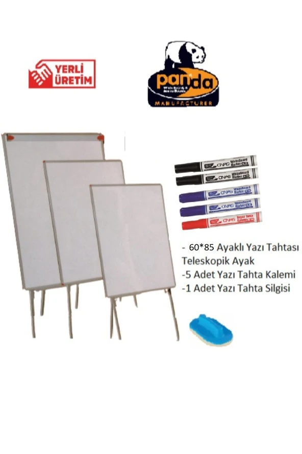 Ayaklı Yazı Tahtası 60*85 Teleskopik Ayaklı Beyaz