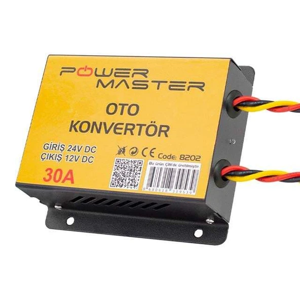 Powermaster PM-8202 24V Dc / 12V Dc 30 Amper Oto Konvertör ürün görseli