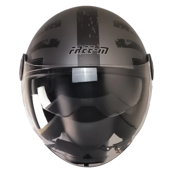 Free-M 612 Rebo Açik Güneş Vizörlü Motosiklet Kaskı - Resim 2