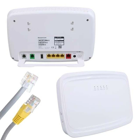 Sagemcom Fast 5366S AC1750 Wifi 5 2.4Ghz 5Ghz Dualband 4 Port Vdsl Wan Gigabit Voip Kablosuz Modem - 1