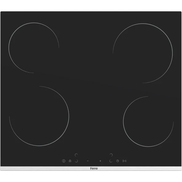 Ferre Ms263 Siyah Vitroseramik Elektrikli Ocak 60 Cm, Çift Halkalı (Dual) Pişirme Gözlü - 5