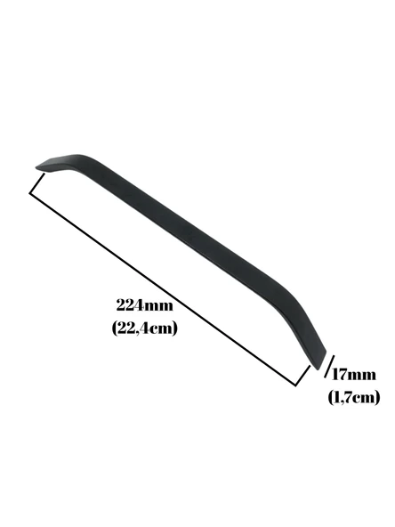 Şahin Siyah Alüminyum Dolap Kulpu Mobilya ve Mutfak Dolap Kulpu(17MM)(SİYAH)(ALÜMİNYUM) Siyah 224mm 224mm - 4 ADET - Resim 3