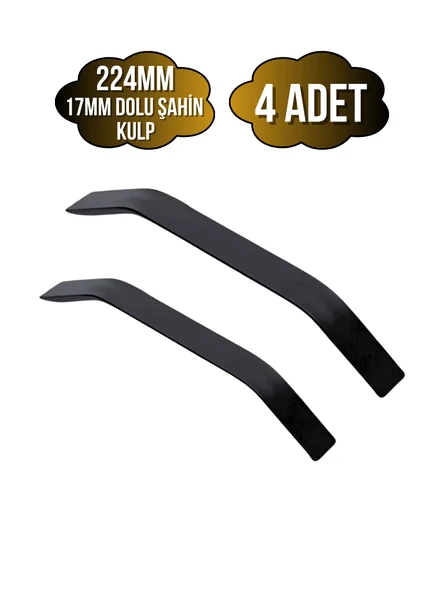 Şahin Siyah Alüminyum Dolap Kulpu Mobilya ve Mutfak Dolap Kulpu(17MM)(SİYAH)(ALÜMİNYUM) Siyah 224mm 224mm - 4 ADET ürün görseli