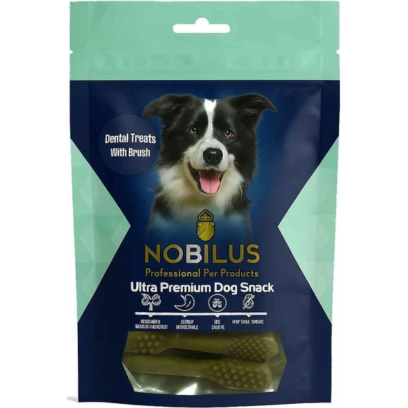 Nobilus Dental Köpek Diş Temizleyici Ödül Maması Fırça Şekilli 80 Gr ürün görseli 1