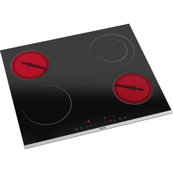 Ferre Ms263 Siyah Vitroseramik Elektrikli Ocak 60 Cm, Çift Halkalı (Dual) Pişirme Gözlü - 2