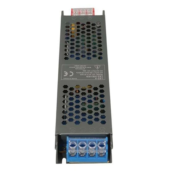 Ledx ALN-M1225 12 Volt 25 Amper 210x25x18mm Ultra Slim Metal Kasa Adaptör - Resim 3