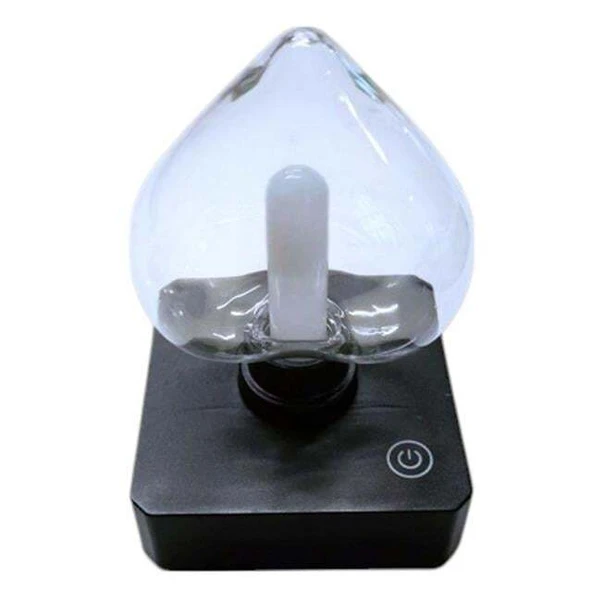 Ledx YQX-ANL95-B03 Amber Renkli Alev Efektli Dokunmatik Masa Lambası 800mAh Şarjlı (Şeffaf Kalpli) - 2