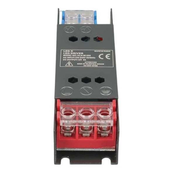 Ledx ALN-M1205 12 Volt 5 Amper 50x15x11mm Ultra Slim Metal Kasa Adaptör - 3