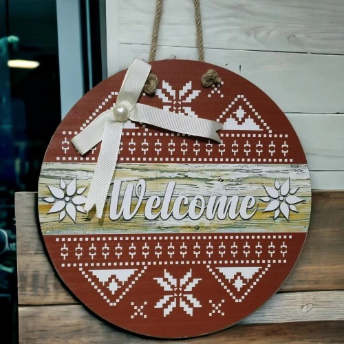 Dijital Baskı Welcome Kapı Süsü 30 Cm Kapı Süsü - Resim 2