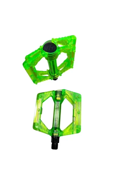 BİKE SKY EVO ŞEFFAF RENKLİ PLATFORM GENİŞ PEDAL PLATFORM BİSİKLET PEDALI REFLEKTÖRLÜ - Resim 2