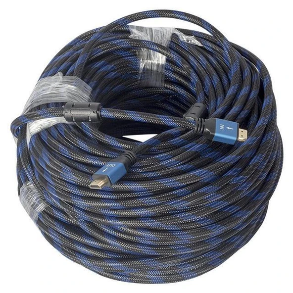 Powermaster Örgülü Çipsetli + Çift Filtreli 50 Metre HDMI Kablo - Resim 2