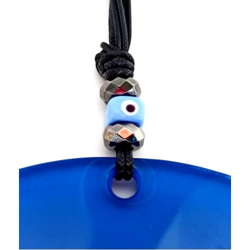 Cam Nazar Boncuklu Mavi Renk 20 Santimetre El Yapımı Duvar Süsü - Resim 2