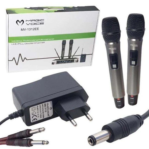 Magicvoice MV-1312EE Uhf 2 El Kablosuz Telsiz Mikrofon - 2