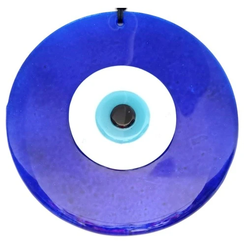 Mavi Cam Nazar Boncuklu 20 Santimetre El Yapımı Duvar Süsü - Resim 3