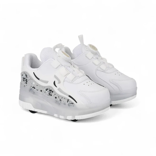 Rocky Beyaz Işıklı Patenli Kız Çocuk Spor Ayakkabı - Resim 2