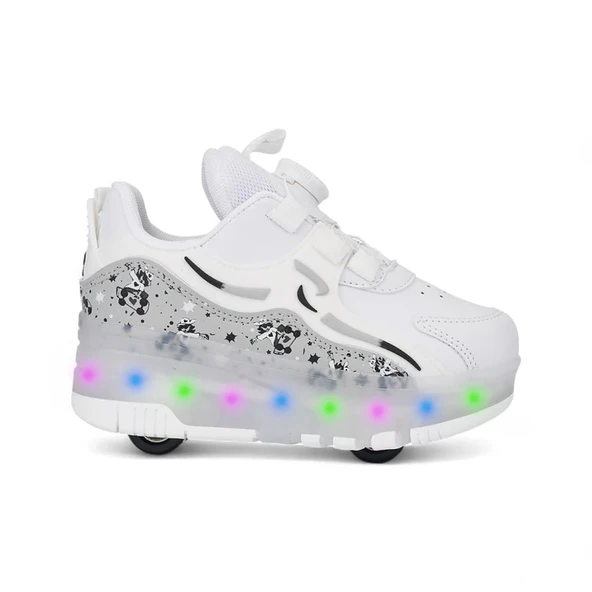 Rocky Beyaz Işıklı Patenli Kız Çocuk Spor Ayakkabı ürün görseli