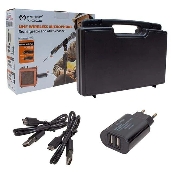 Magicvoice MV-19589 Uhf Yaka Tipi Enstrüman İkili Mikrofon Set - Resim 3