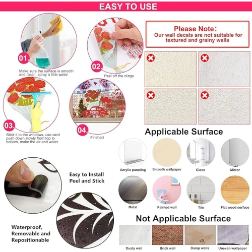 Tropikal Bitkiler Duvar Stickerı Model B - Resim 4