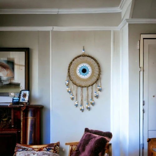 Örgülü Duvar Süsü Capucino Kahvesi Duvar Süsü Boncuklu - Resim 3