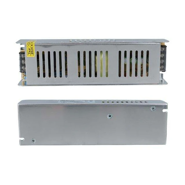 Ledx ALN-M12165S 12 Volt 16.5 Amper 200 Watt Slim Metal Kasa Adaptör 200x60x40mm ürün görseli