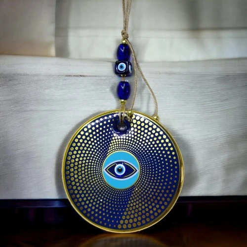 Yaldızlı Nazar Boncuklu Duvar Süsü Gözlü Duvar Dekoru - Resim 2