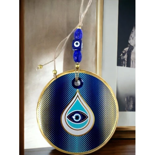 Puantiyeli Damla Desen Nazar Boncuklu Duvar Süsü Gözlü Duvar Dekoru - 3