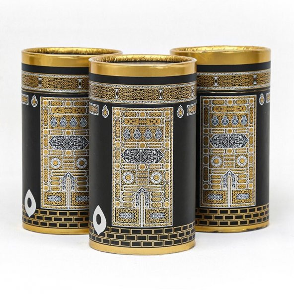 Boş Silindir Kutu Kabe Motifli (18×10) - 1