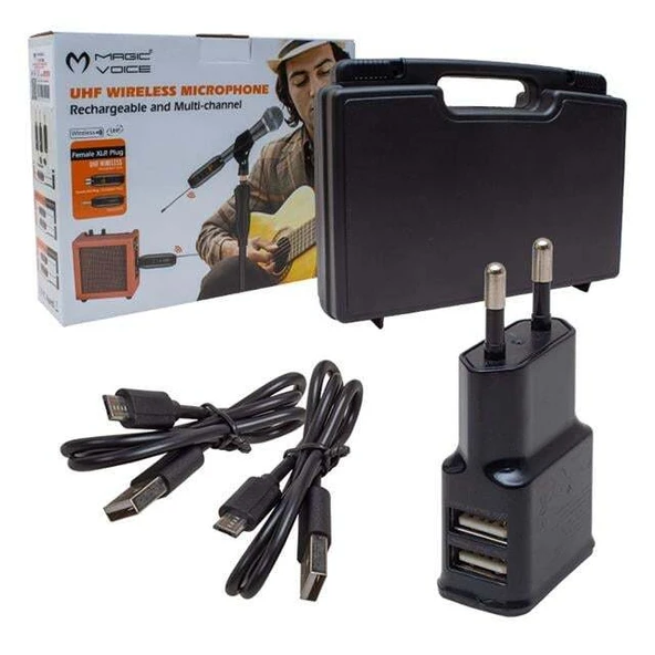 Magicvoice Mv-19590 UHF Kablosuz Amfi ve Enstrüman Aksesuarı Üçlü Set - Resim 3