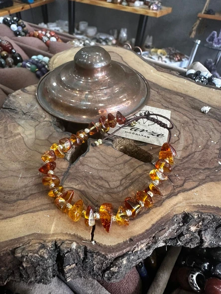 Damla Kehribar Bileklik