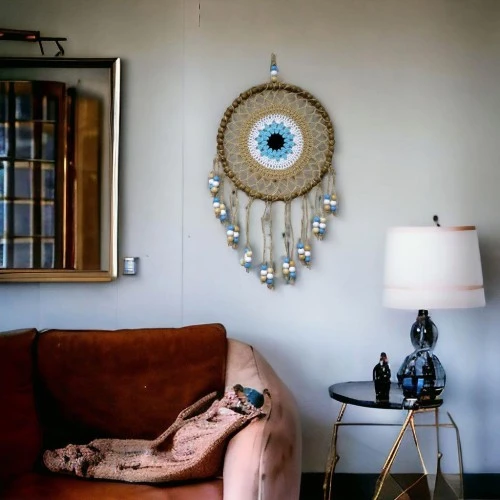 Örgülü Duvar Süsü Capucino Kahvesi Duvar Süsü Boncuklu - Resim 2