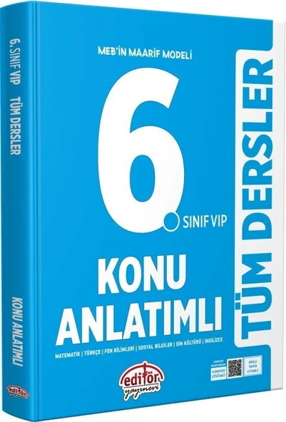 6. Sınıf VİP Tüm Dersler Konu Anlatımlı Editör Yayınları