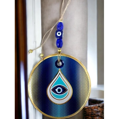 Puantiyeli Damla Desen Nazar Boncuklu Duvar Süsü Gözlü Duvar Dekoru - 2