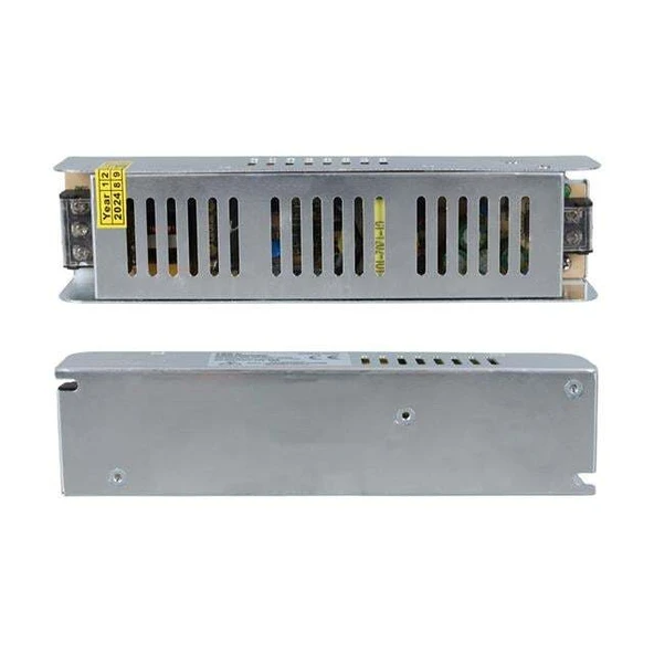 Ledx ALN-M1210S 12 Volt 10 Amper 120 Watt Slim Metal Kasa Adaptör 190x48x38mm ürün görseli