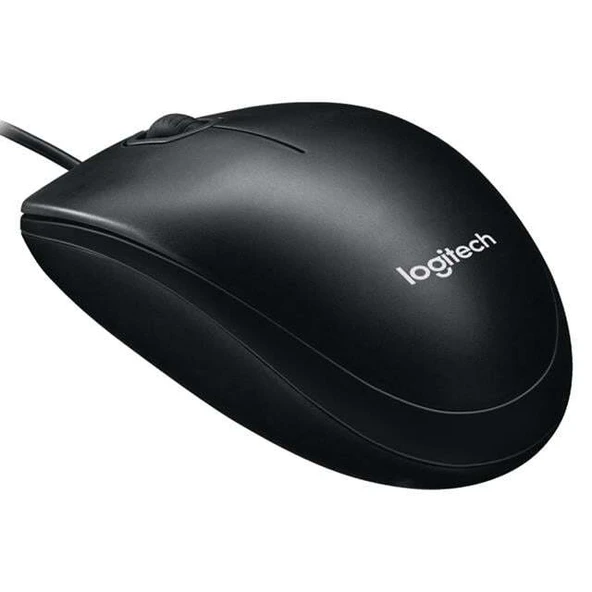 Logitech M100 1000DPI USB Kablolu Mouse Siyah 910-006652 - Resim 2